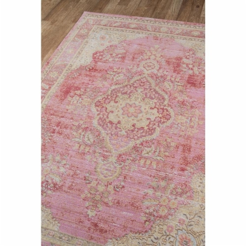 Momeni ISABEISA-1PNK2780 Isabella Machine Made 100 Percent Polyester Rug, Pink - 2 ft. 7 in. Perspective: back