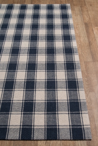 Erin Gates MARLBMLB-1NVY2030 Hand Woven Marlborough Rectangle Area Rug, Navy - 2 x 3 ft. Perspective: back