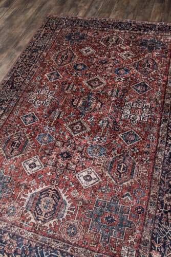 Momeni Karachi Area Rug - Rust Red Perspective: back