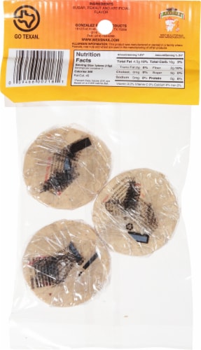 Mexsnax® Dulce de Cacahuate Mazapan Peanut Candy Perspective: back