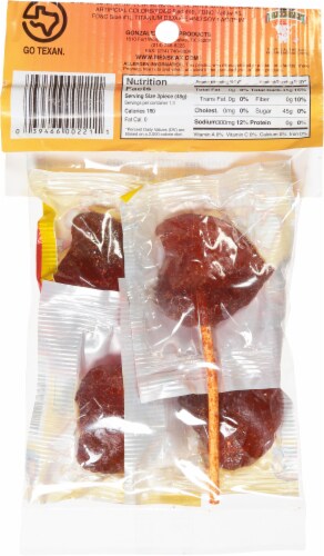 Mexsnax® Magoleta™ Fruit Flavored Lollipops Perspective: back