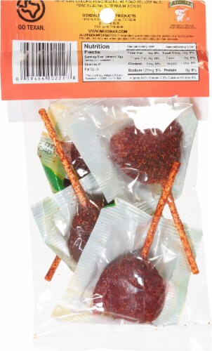 Mexsnax® Rebanaditas Fruit Flavored Lollipops Perspective: back