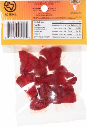 Mexsnax® Piña Con Chile Dried Pineapple Candy Perspective: back