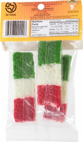 Mexsnax® Banderitas de Coco Coconut Candy Perspective: back