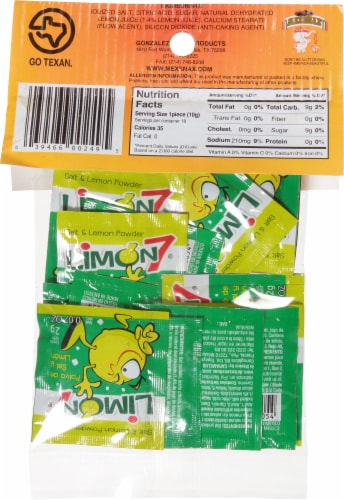 Mexsnax® Limon Salt Powder Candy Perspective: back