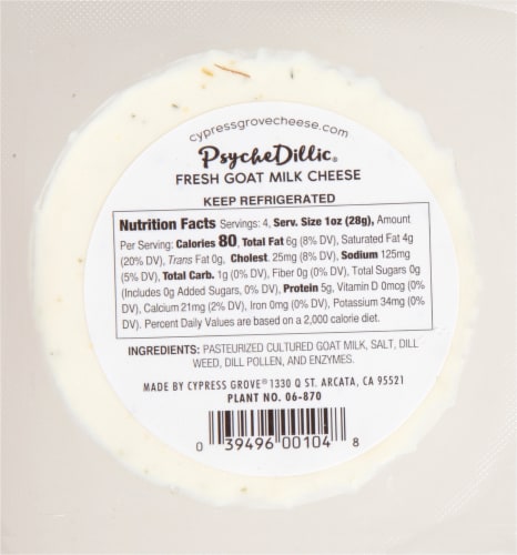 Cypress Grove Chevre Psychedillic Goat Cheese Perspective: back