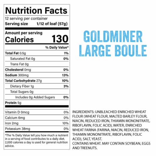 California Goldminer™ Large Sourdough Boule Perspective: back