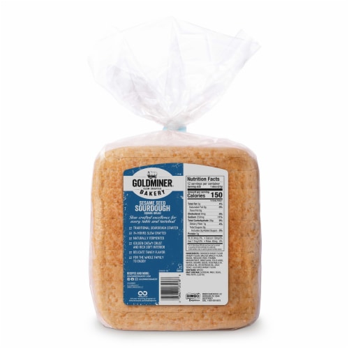 Goldminer California Sourdough Sesame Seed Square Bread Perspective: back
