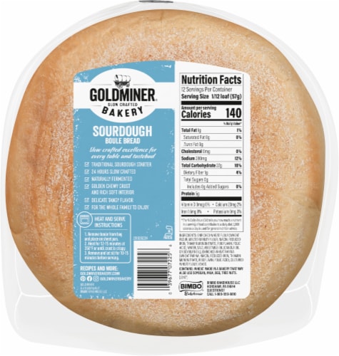 Goldminer Sourdough Boule Bread Perspective: back