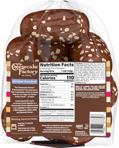 The Cheesecake Factory At Home® Brown Bread Wheat Dinner Rolls Perspective: back