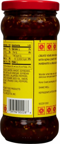 Kona Coast Spicy Teriyaki Marinade Perspective: back