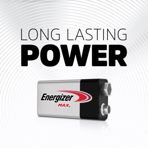 Energizer Max Alkaline 9V Batteries Perspective: back