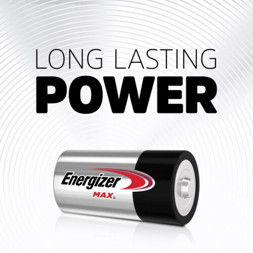 Energizer Max Alkaline C Batteries Perspective: back