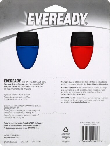 Truitt Brothers Eveready® Red/Blue Led Flashlight Perspective: back