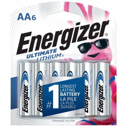 Energizer Ultimate Lithium AA Batteries - 6 Pack Perspective: back