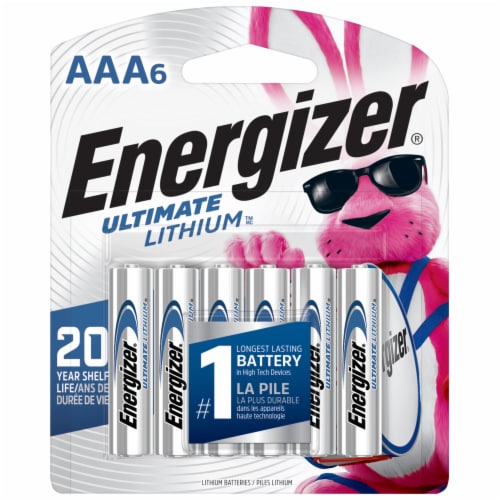 Energizer Ultimate Lithium AAA Batteries - 6 Pack Perspective: back