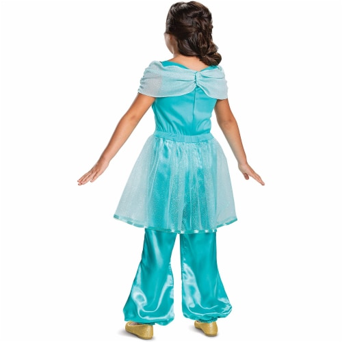Disney Princess Jasmine Classic Girls' Costume, Teal (4-6x) Perspective: back