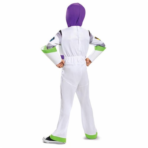 Buzz Lightyear Classic Toy Story 4 Child Costume White (4-6) Perspective: back
