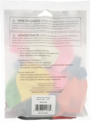 James Paul Products Balloons - 15 pk - Assorted Perspective: back