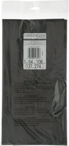 Creative Converting Tablecloth - Black Perspective: back