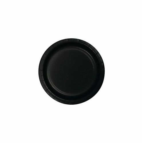 Creative Converting Black Velvet 9 Round Dinner Plates 24 Pack (47134B) Perspective: back