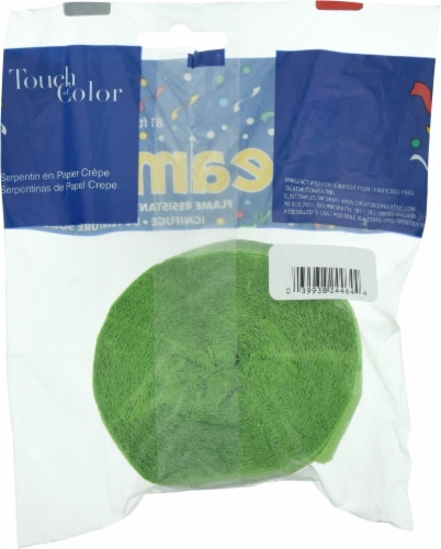 Creative Converting Touch of Color Party Streamer - Fresh Lime Perspective: back