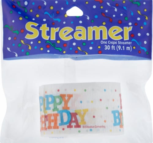 Creative Converting Happy Birthday Streamer Perspective: back