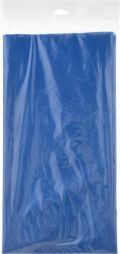 James Paul Products Plastic Tablecloth - Cobalt Perspective: back