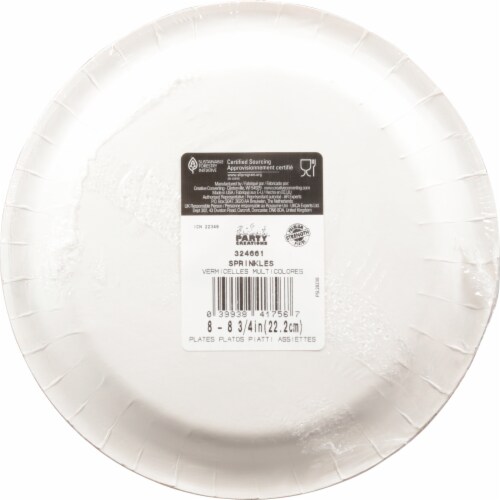 Creative Converting Sprinkles Dinner Plates Perspective: back
