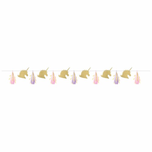Creative Converting Unicorn Sparkle Garland Kit Perspective: back