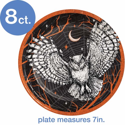 Creative Converting Spooky Symbols Halloween Paper Plates Perspective: back
