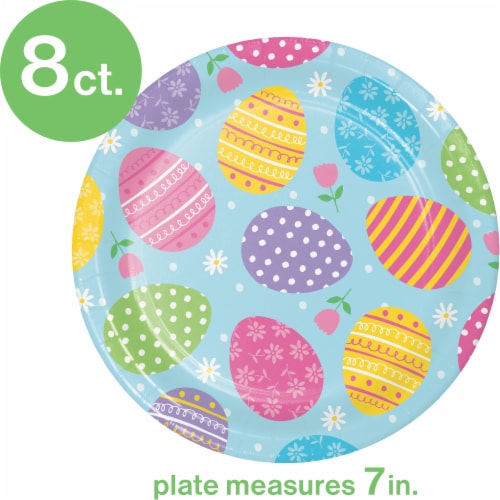 Hoffmaster Easter Egg Hunt Plates - 8 Count Perspective: back