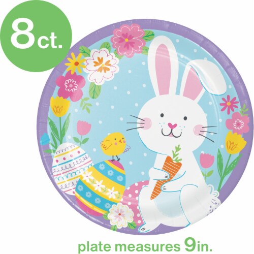 Hoffmaster Easter Egg Hunt Plates - 8 Count Perspective: back