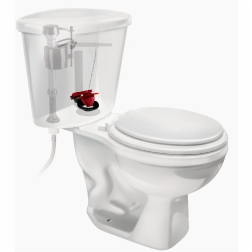 Fluidmaster PerforMAX Red/Black Rubber Flush Valve Kit Perspective: back