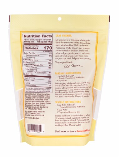 Bob's Red Mill Protein Pancake & Waffle Mix 14 oz Perspective: back