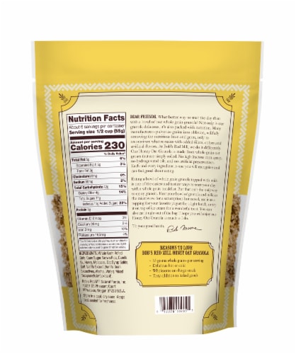 Bob's Red Mill Honey Oat Granola Perspective: back