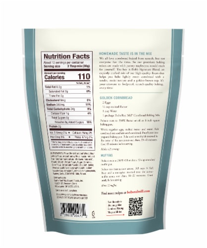 Bob's Red Mill Golden Cornbread Baking Mix Perspective: back