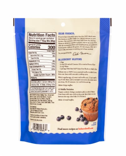 Bob's Red Mill Grain Free Blueberry Muffin Mix Perspective: back