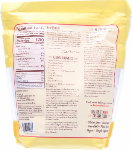 Bob's Red Mill Grain Free Cassava Flour Perspective: back