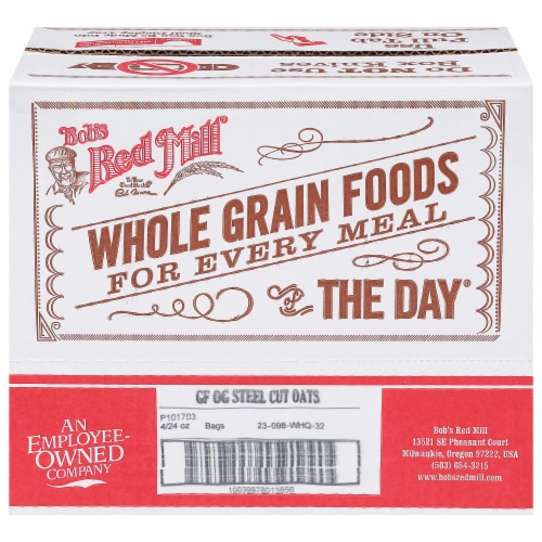 Bob's Red Mill Organic Steel Cut Oats Perspective: back