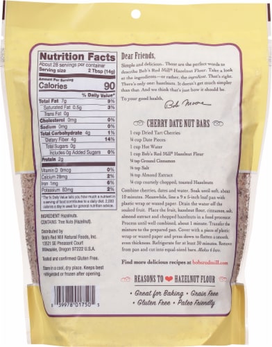 Bob's Red Mill® Finely Ground Hazelnut Flour Perspective: back