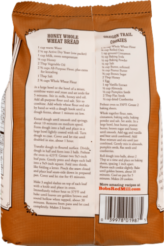 Bob's Red Mill Organic 100% Stone Ground Flour Perspective: back