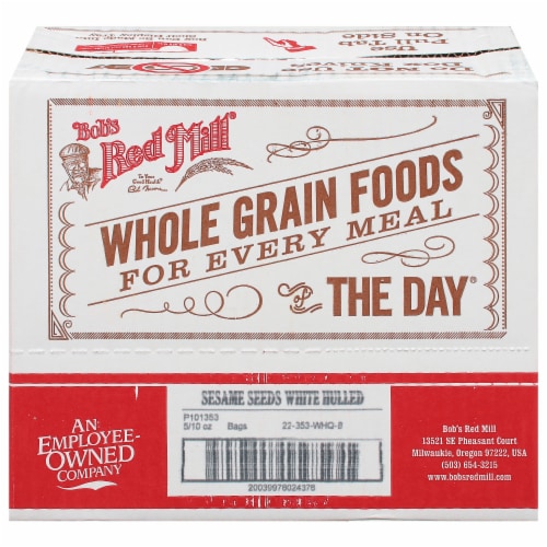 Bob's Red Mill Premium Hulled White Sesame Seeds Perspective: back
