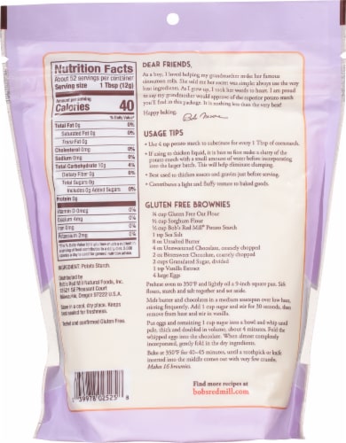 Bob's Red Mill® Unmodified Potato Starch Perspective: back
