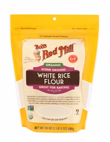 Bob's Red Mill Organic White Rice Flour Perspective: back