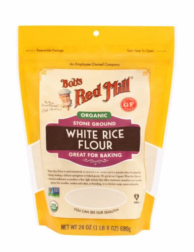 Bob's Red Mill Organic Gluten Free White Rice Flour Perspective: back