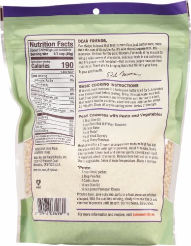 Bob's Red Mill® Traditional Pearl Couscous Perspective: back