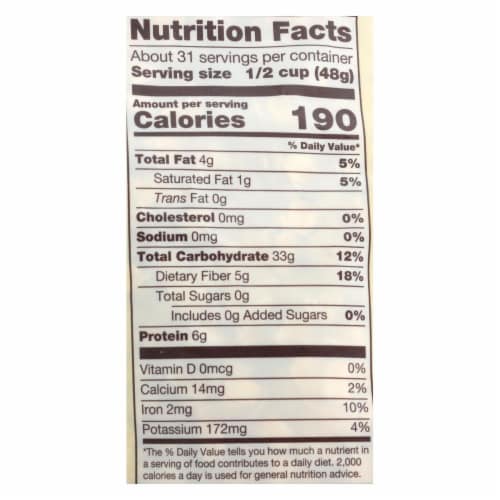 Bob's Red Mill - Old Fashioned Rolled Oats - Gluten Free - Case of 4-52 oz. Perspective: back