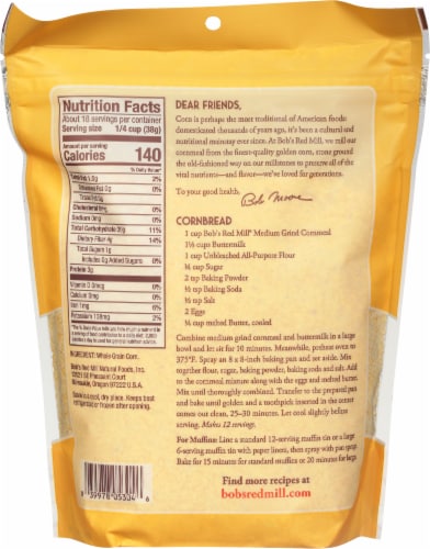 Bob's Red Mill® Medium Grind Cornmeal Perspective: back