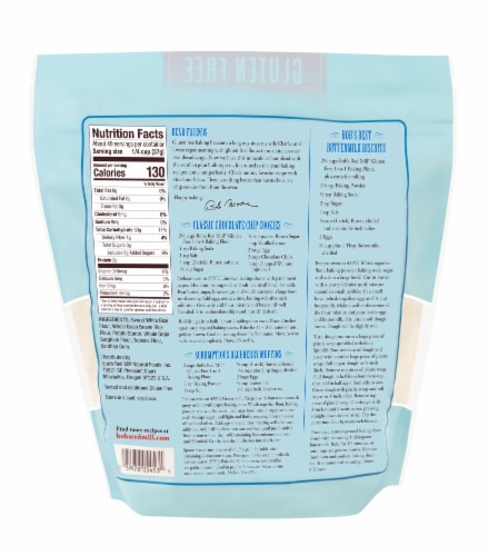 Bob's Red Mill Gluten Free 1 to 1 Baking Flour Perspective: back